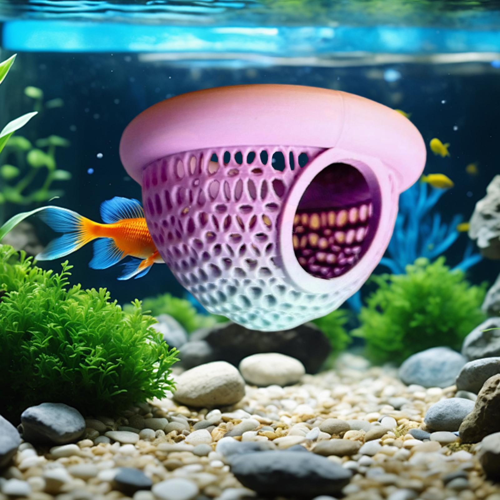 Aquarium Fish Pot - 2 Pezzi Portapiante Galleggiante per Acquario,