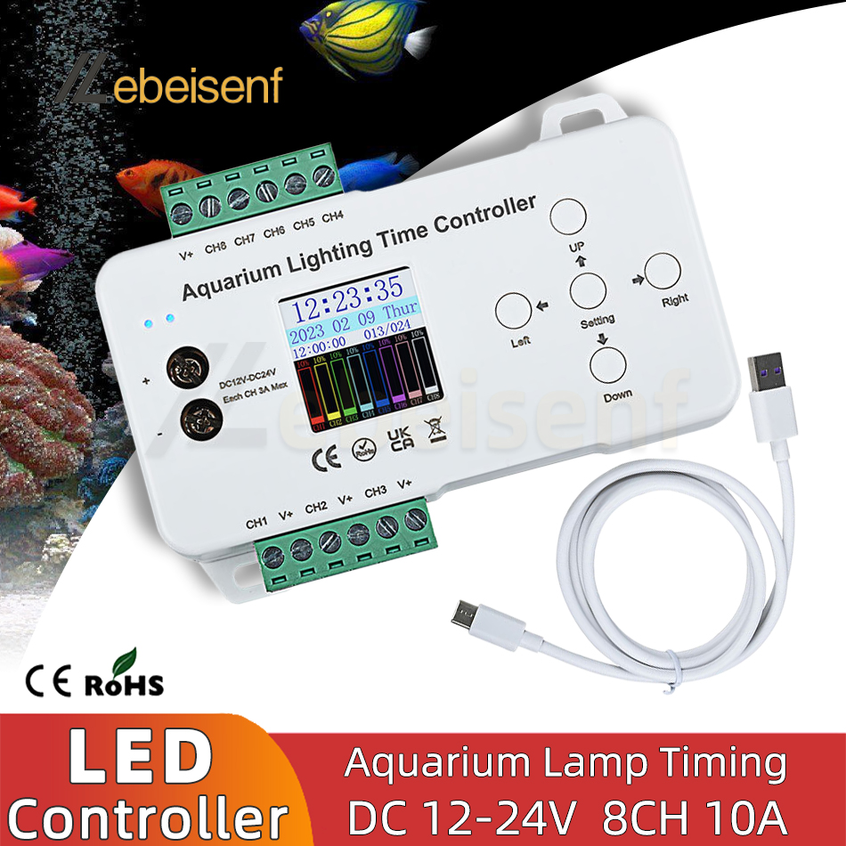 Aquarium Fish Common - DC 12V 24V 8 Canali Programmabile