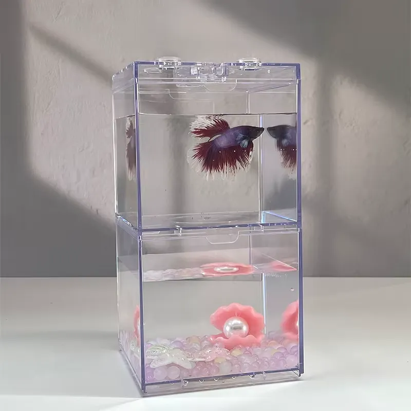 Aquarium Fish Small - Mini Acquario Relaxlines, Decorazione da Tavolo,