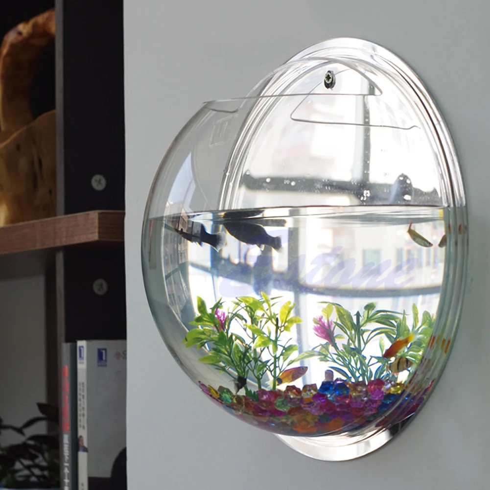 Aquarium Fish Pot - Vaso da appendere a parete, decorazione