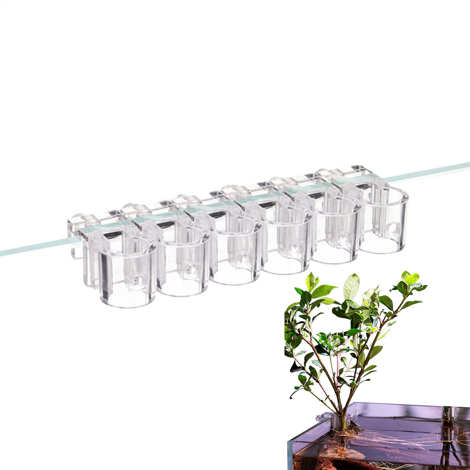 Aquarium Fish Pot - Cesto per Piante d'Acquario Trasparente, Decorazioni