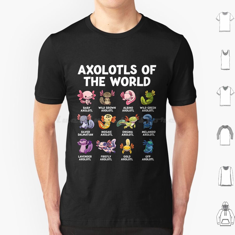 Aquarium Fish Of The World - Mondo Axolotls T Shirt 6xl Cotone