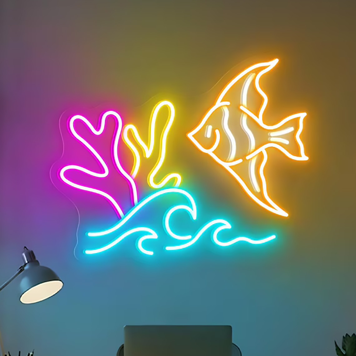 Insegna al Neon a Forma di Pes - Aquarium Fish Restaurant recensione e prezzo